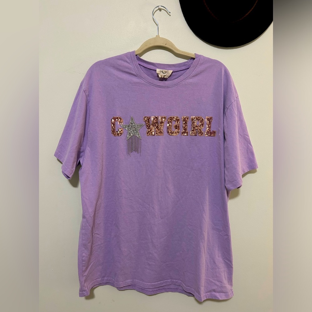 Sequin Cowgirl Tshirt